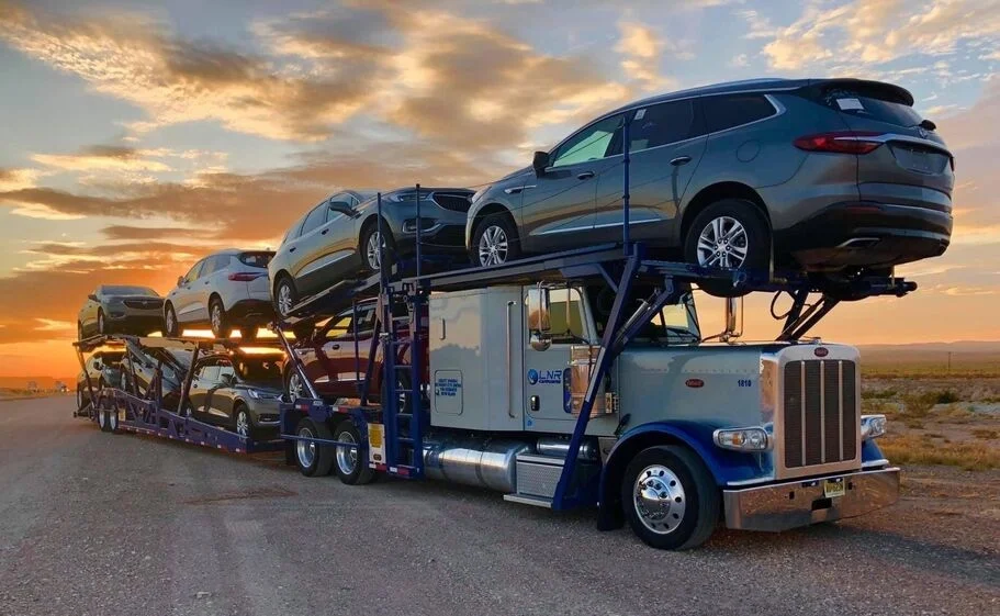 cars shipping by open auto transport on the way