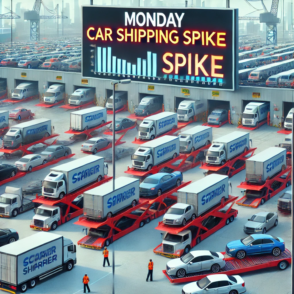 Monday car shipping spikes. Best Car Shipping Inc