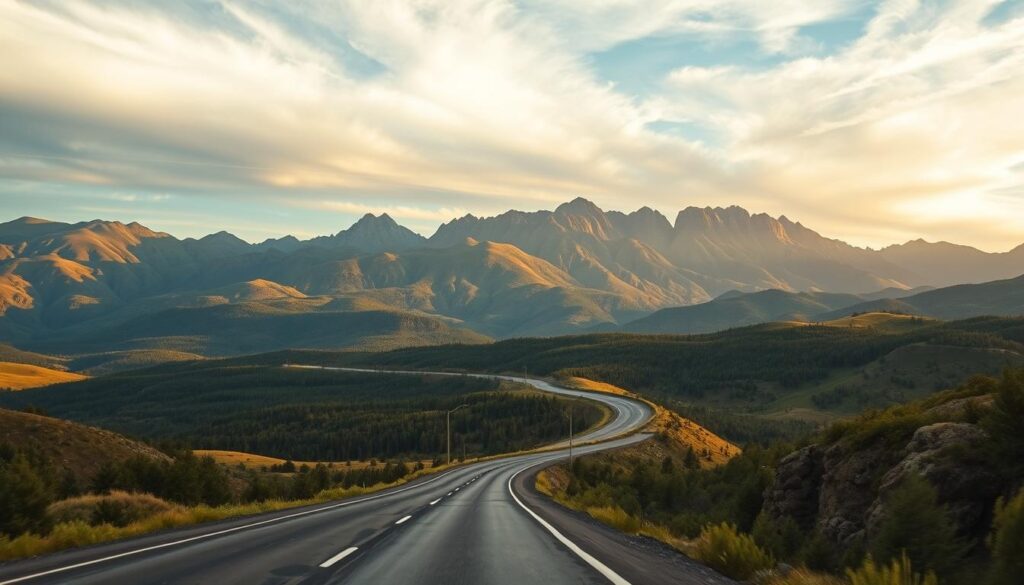 A vast, cinematic landscape unfolds, capturing the winding journey from the sun-kissed shores of California to the verdant rolling hills of Georgia. In the foreground, a well-maintained highway cuts through the terrain, its asphalt ribbon guiding the viewer through the frame. Towering mountains and lush forests frame the middle ground, their majestic silhouettes casting dramatic shadows across the scene. The sky is a breathtaking canvas, painted with soft, wispy clouds that catch the warm glow of the setting sun, creating a serene and contemplative atmosphere. The overall composition conveys a sense of scale, distance, and the vastness of the transportation route, inviting the viewer to envision the seamless cross-country car transport experience. A vast, cinematic landscape unfolds, capturing the winding journey from the sun-kissed shores of California to the verdant rolling hills of Georgia. In the foreground, a well-maintained highway cuts through the terrain, its asphalt ribbon guiding the viewer through the frame. Towering mountains and lush forests frame the middle ground, their majestic silhouettes casting dramatic shadows across the scene. The sky is a breathtaking canvas, painted with soft, wispy clouds that catch the warm glow of the setting sun, creating a serene and contemplative atmosphere. The overall composition conveys a sense of scale, distance, and the vastness of the transportation route, inviting the viewer to envision the seamless cross-country car transport experience.