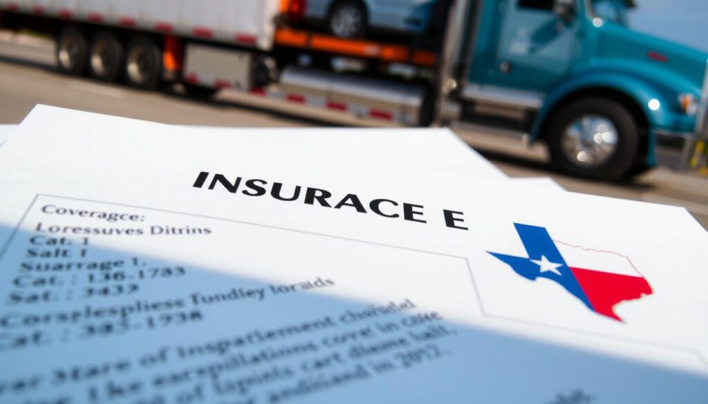 Insurance document with car shipping protection details Insurance document with car shipping protection details