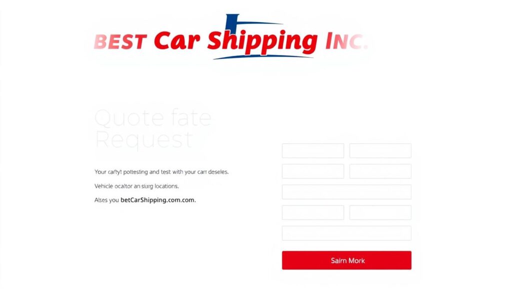 Best Car Shipping Inc quote request form