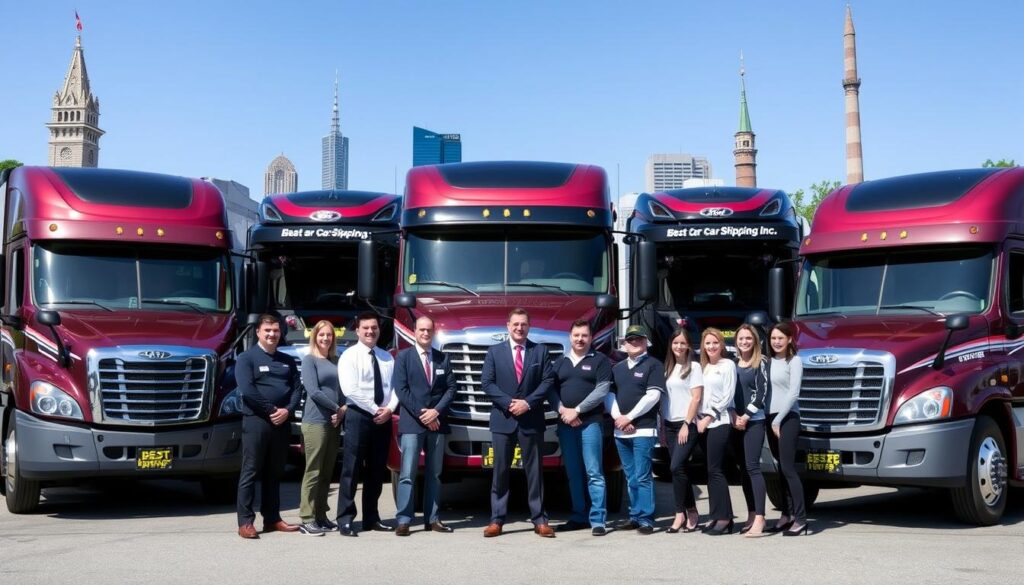 Best Car Shipping Inc team with transport trucks in Massachusetts Best Car Shipping Inc team with transport trucks in Massachusetts