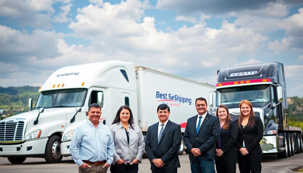 Best Car Shipping Inc team with transport trucks in Pennsylvania