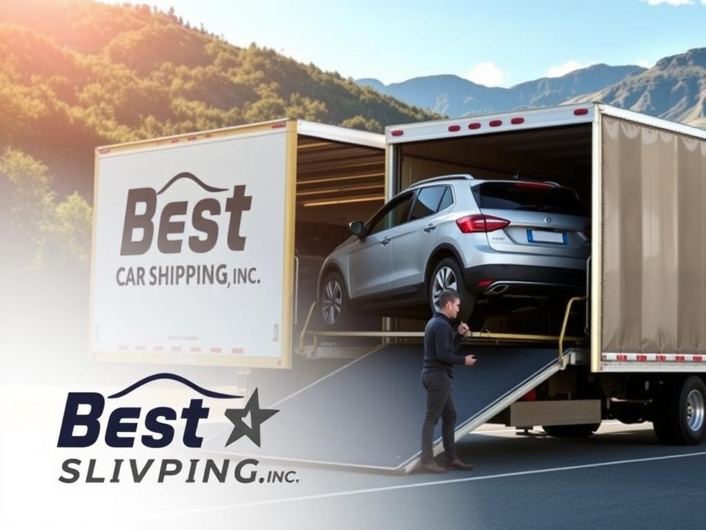 Best Car Shipping Inc transport truck loading a vehicle in Tennessee Best Car Shipping Inc transport truck loading a vehicle in Tennessee