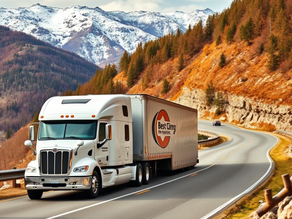 Best Car Shipping Inc truck navigating Vermont's mountain roads Best Car Shipping Inc truck navigating Vermont's mountain roads