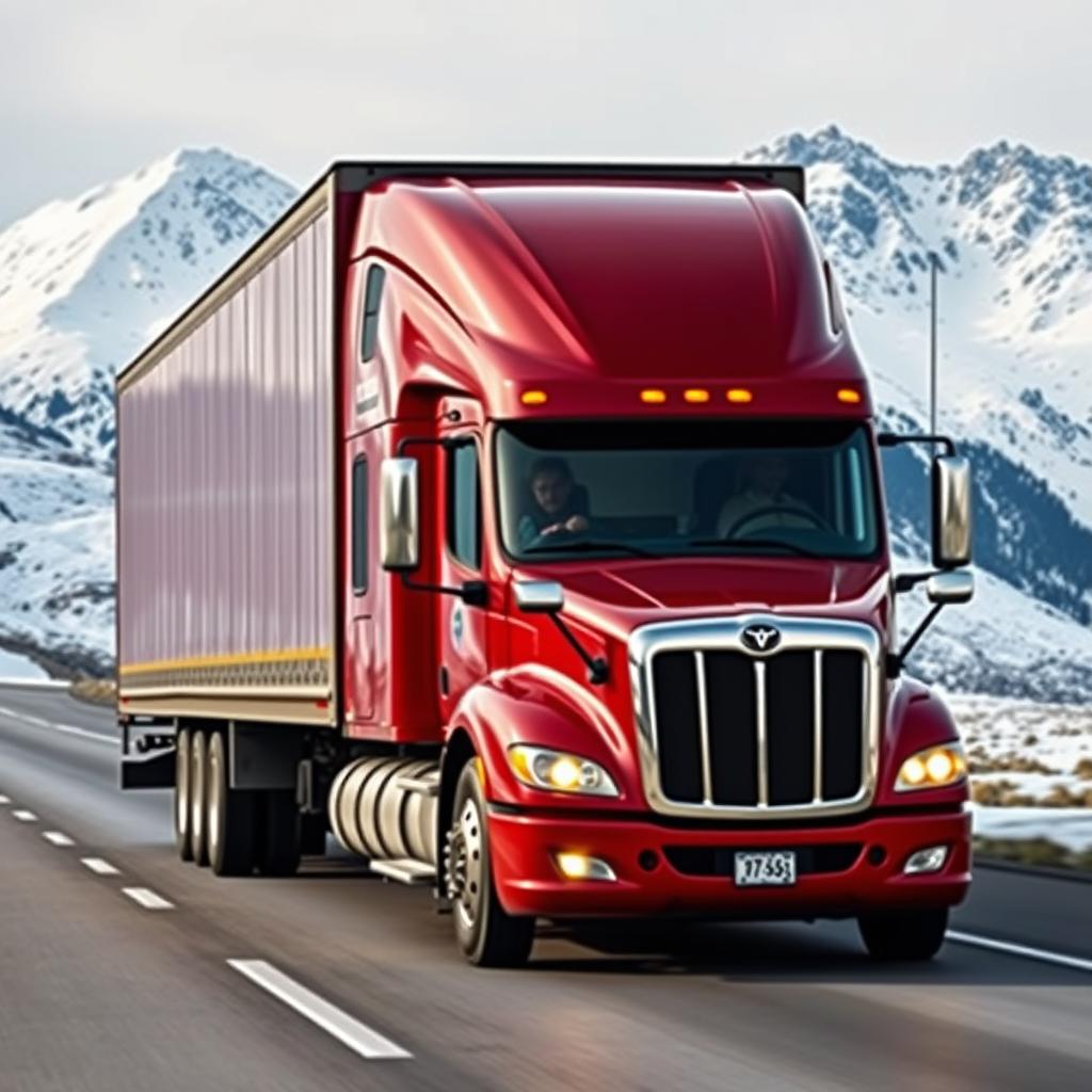 Best Car Shipping Inc. transport truck navigating Wyoming's unique terrain Best Car Shipping Inc. transport truck navigating Wyoming's unique terrain