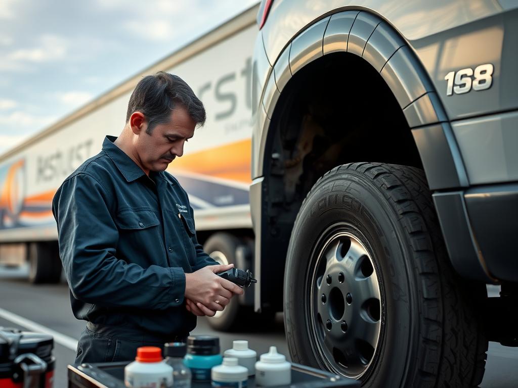 Checking vehicle fluids before Vermont transport Checking vehicle fluids before Vermont transport