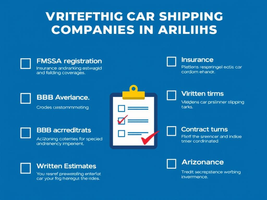 Checklist for verifying car shipping companies in Arizona Checklist for verifying car shipping companies in Arizona