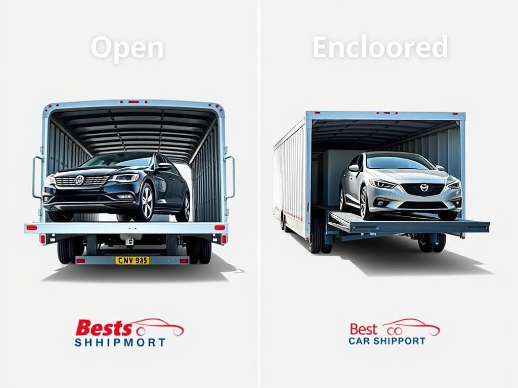 Comparison of open and enclosed car carriers from Best Car Shipping Inc Comparison of open and enclosed car carriers from Best Car Shipping Inc