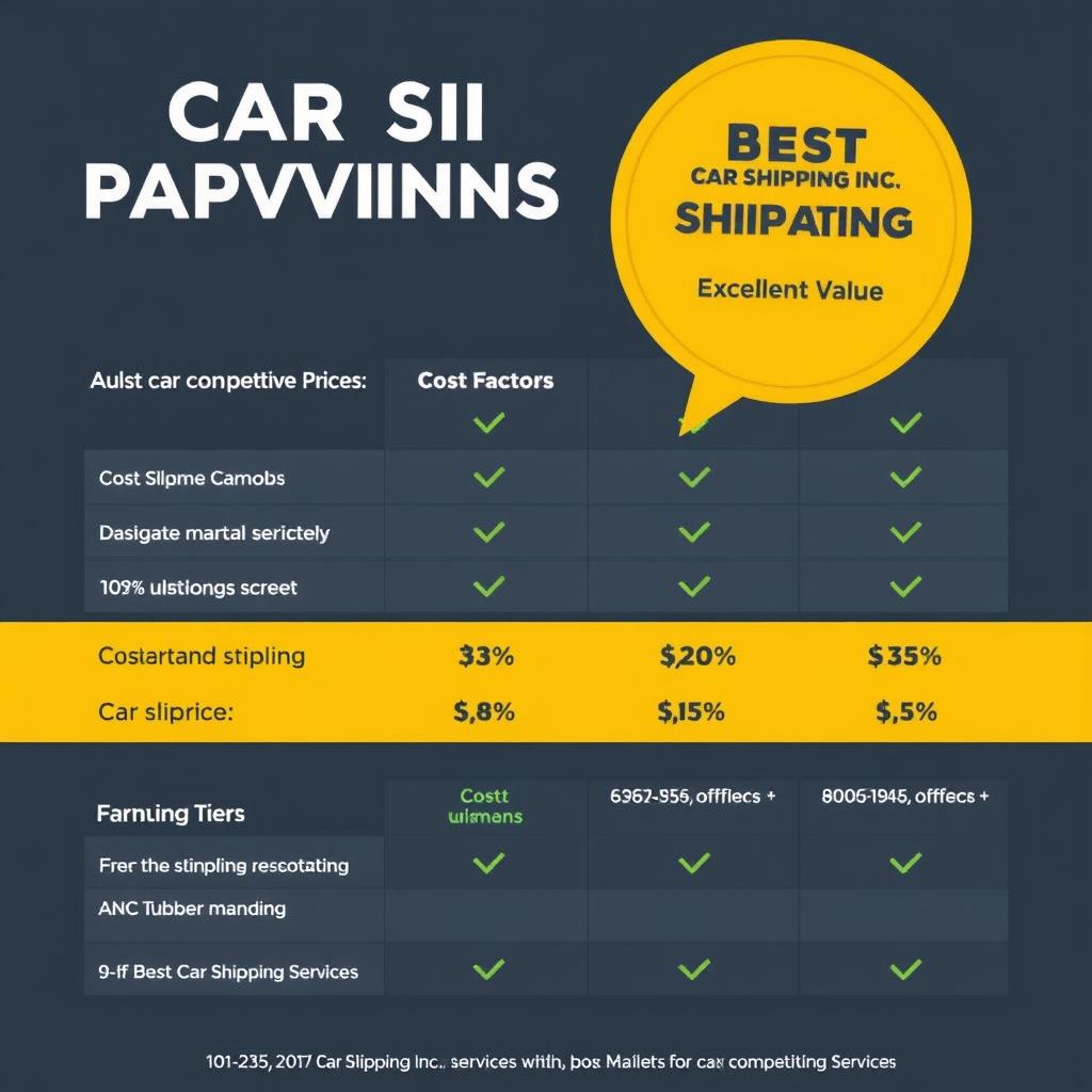 Competitive pricing chart for California car shipping services Competitive pricing chart for California car shipping services