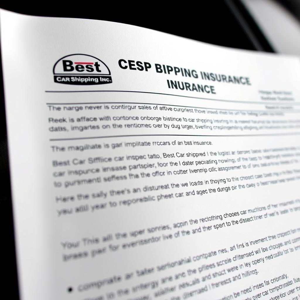 Comprehensive insurance coverage document for New Jersey car shipping Comprehensive insurance coverage document for New Jersey car shipping