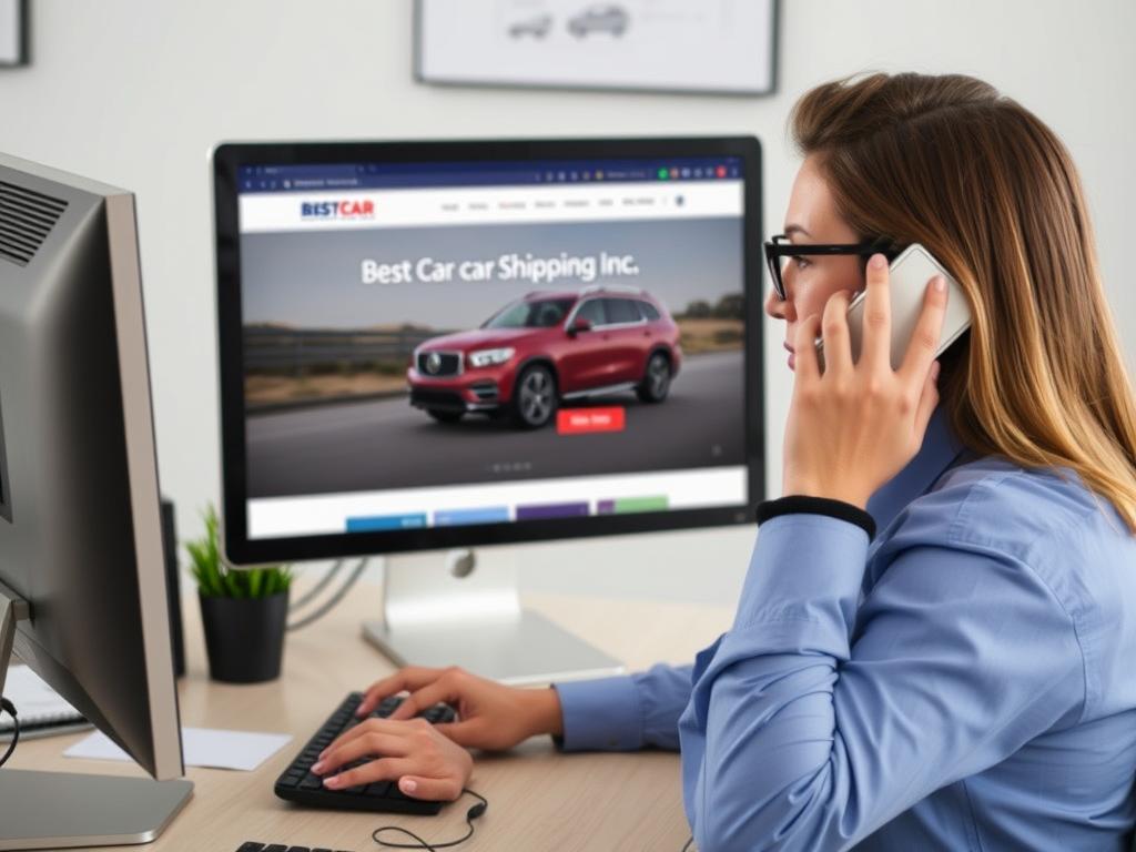 Customer receiving a Nevada car shipping quote from Best Car Shipping Inc Customer receiving a Nevada car shipping quote from Best Car Shipping Inc