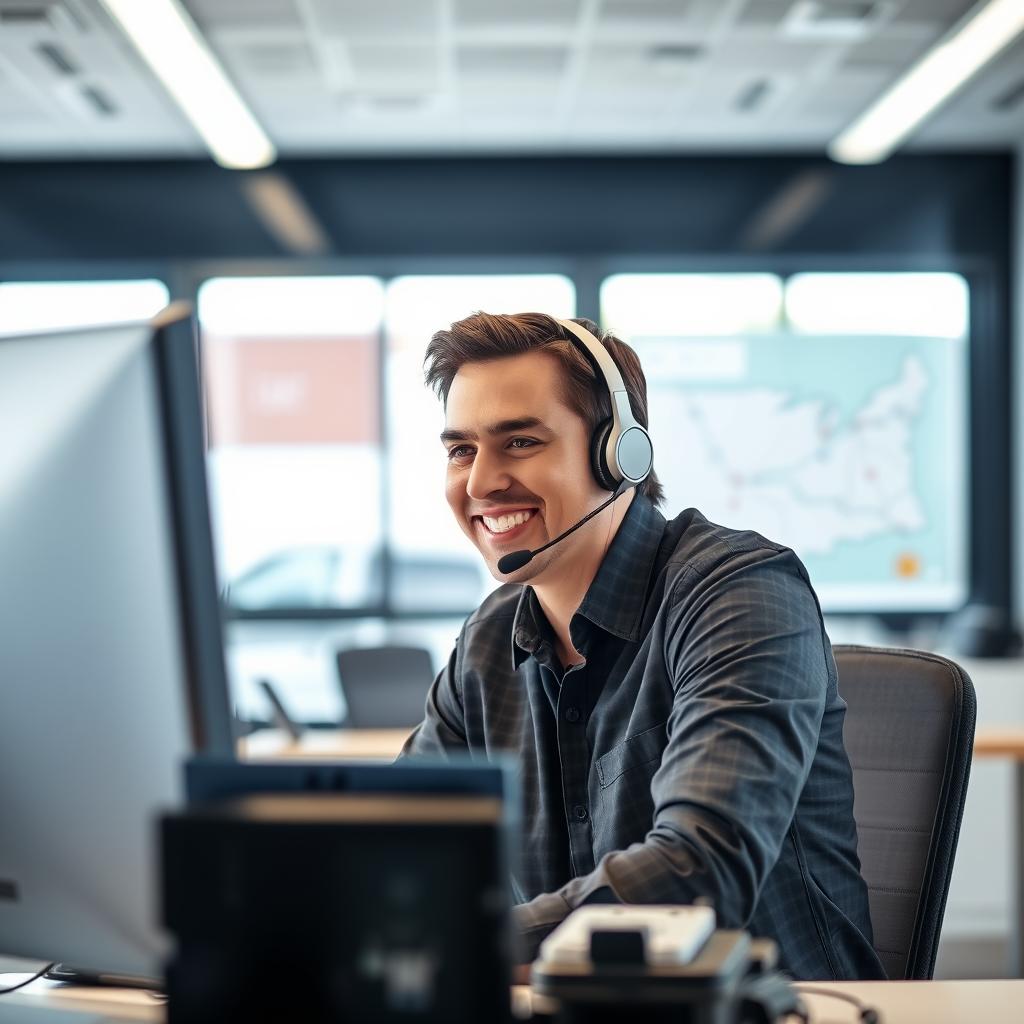Customer service representative helping with North Dakota car shipping Customer service representative helping with North Dakota car shipping