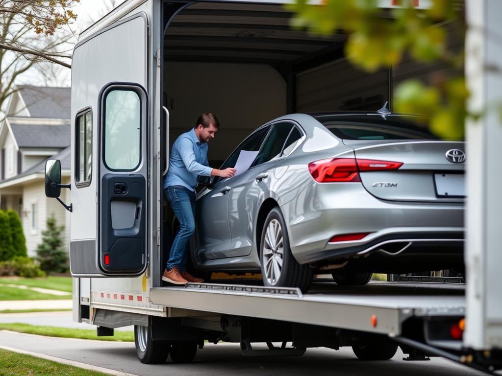 Door-to-door car shipping service in Indiana residential area Door-to-door car shipping service in Indiana residential area
