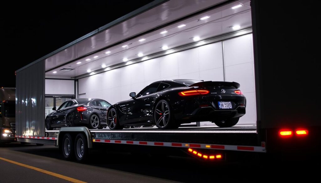 Enclosed car carrier for premium vehicle shipping in Maryland Enclosed car carrier for premium vehicle shipping in Maryland