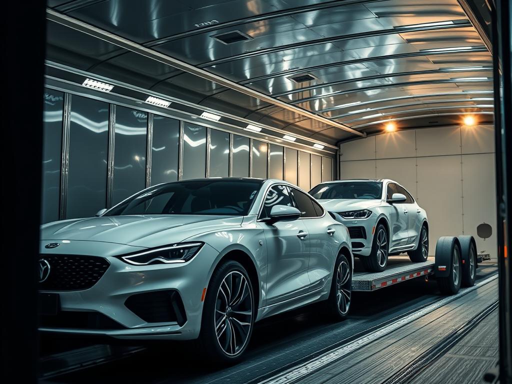 Enclosed car carrier for premium vehicle shipping in Michigan Enclosed car carrier for premium vehicle shipping in Michigan