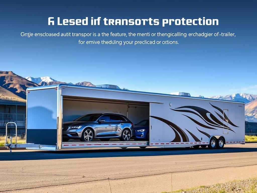 Enclosed car carrier providing premium protection for luxury vehicles Enclosed car carrier providing premium protection for luxury vehicles