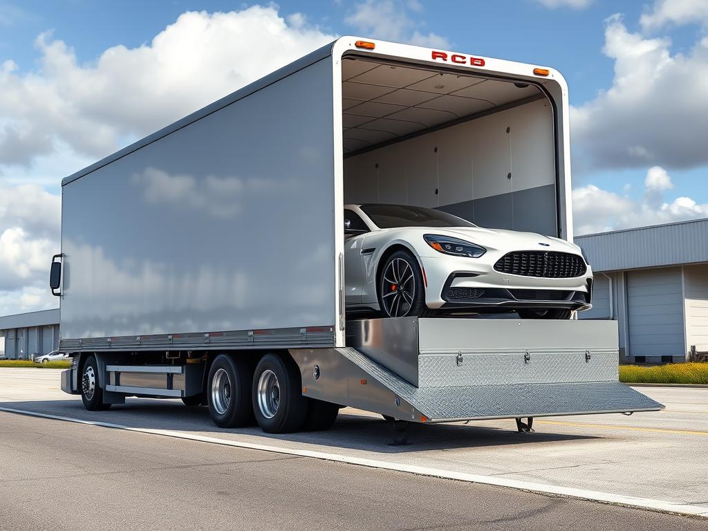 Enclosed car carrier providing premium protection for luxury vehicles