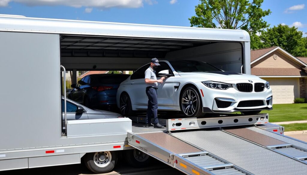 Enclosed car transport carrier for luxury vehicles in Missouri Enclosed car transport carrier for luxury vehicles in Missouri