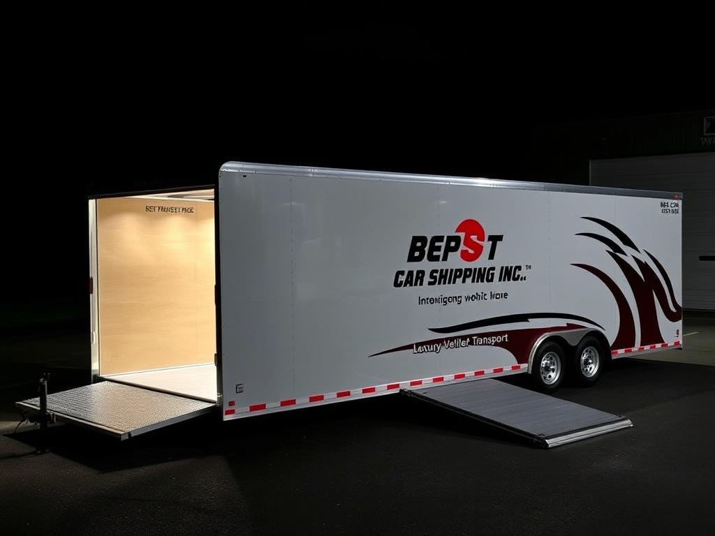 Enclosed car transport trailer for premium Delaware car shipping Enclosed car transport trailer for premium Delaware car shipping