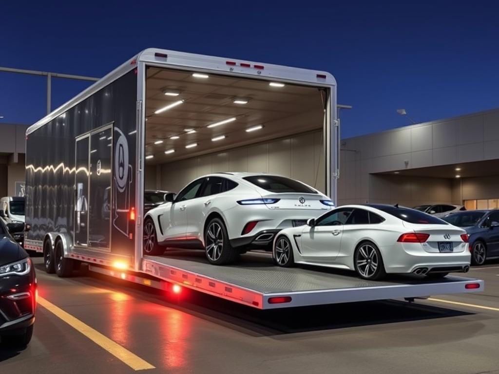 Enclosed car transport trailer for premium Nevada car shipping Enclosed car transport trailer for premium Nevada car shipping