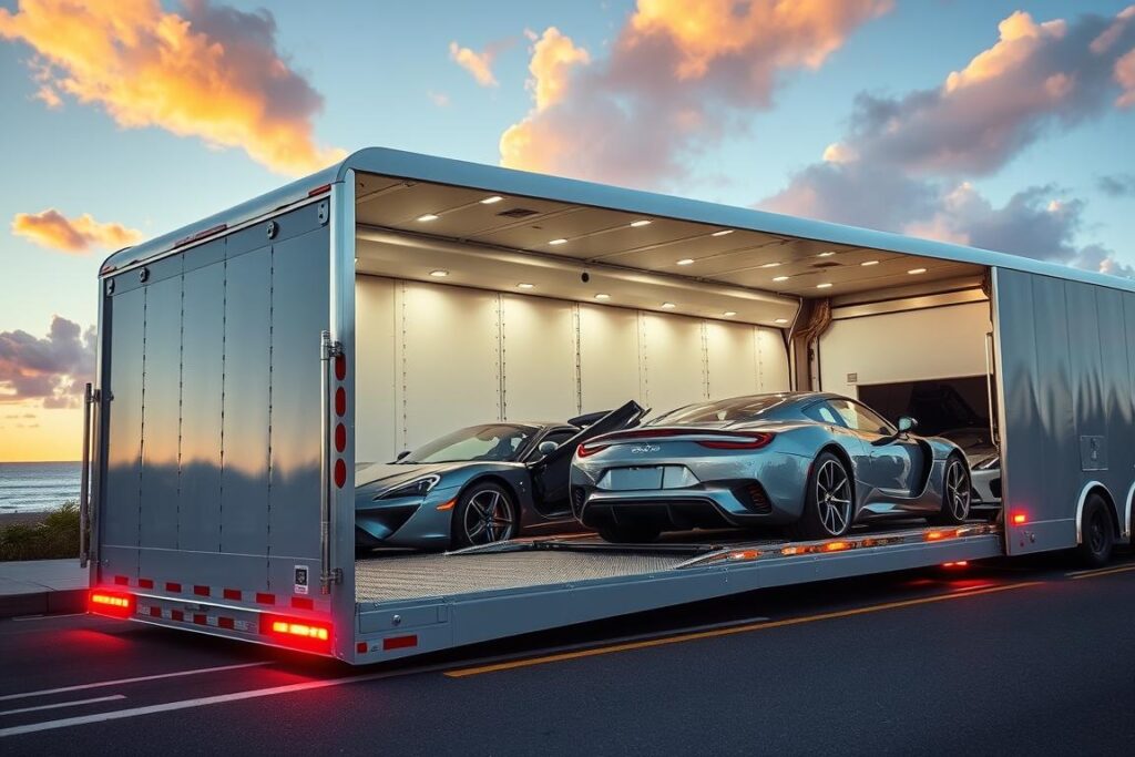 Enclosed carrier for premium Hawaii auto transport Enclosed carrier for premium Hawaii auto transport