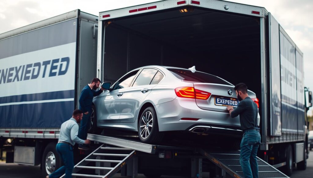 Expedited car shipping service with priority loading Expedited car shipping service with priority loading