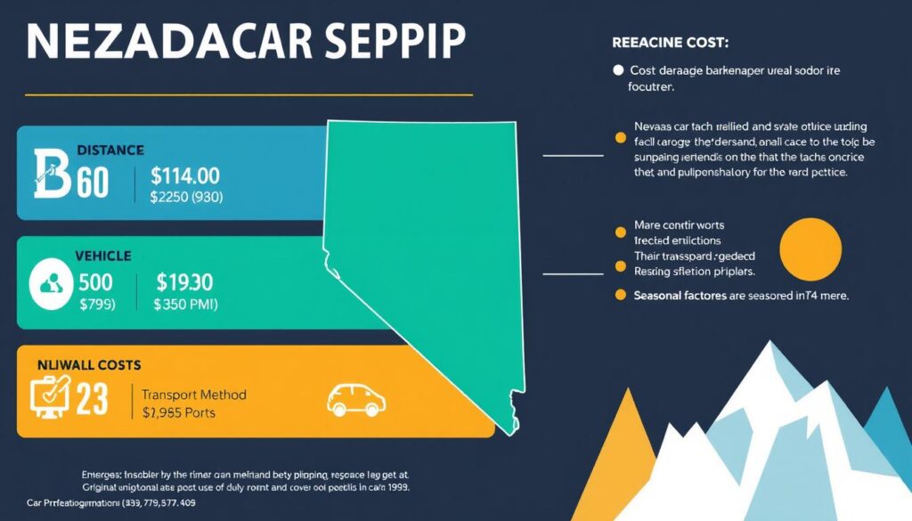 Factors affecting Nevada car shipping costs illustrated Factors affecting Nevada car shipping costs illustrated