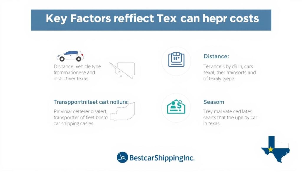 Factors affecting Texas car shipping costs