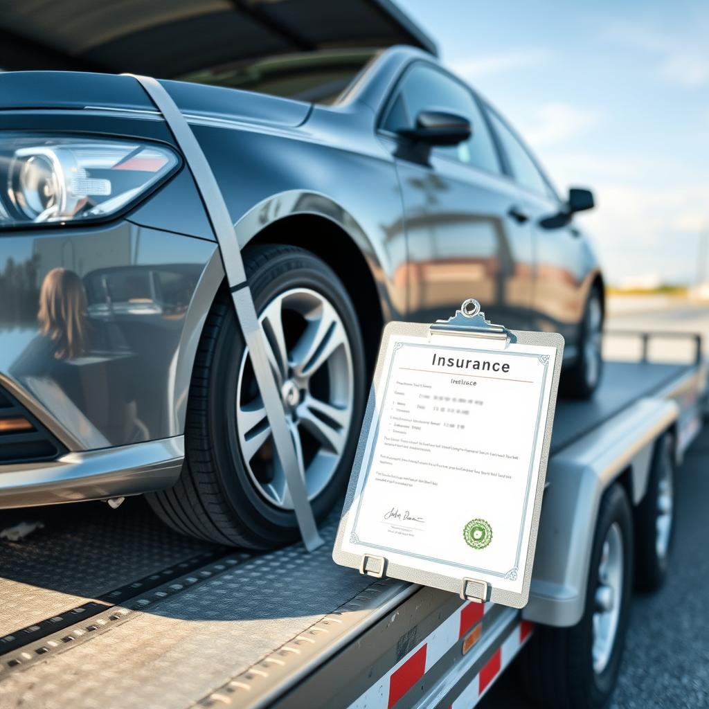 Insurance certificate and protected vehicle during transport Insurance certificate and protected vehicle during transport