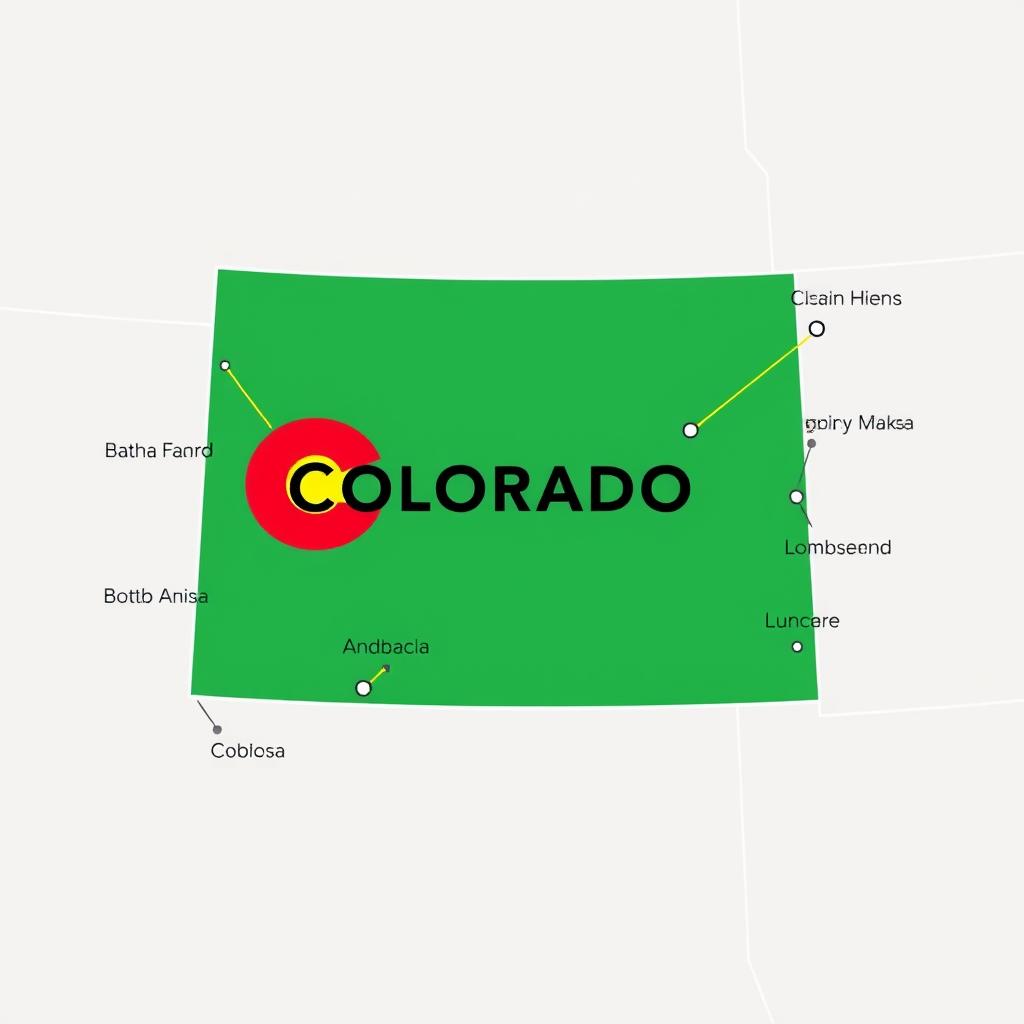 Map showing distance between Colorado and other states Map showing distance between Colorado and other states