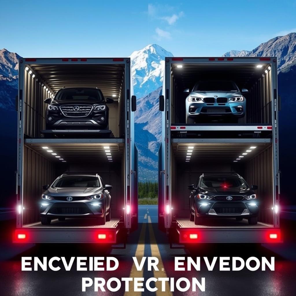 Open vs enclosed car transport comparison Open vs enclosed car transport comparison