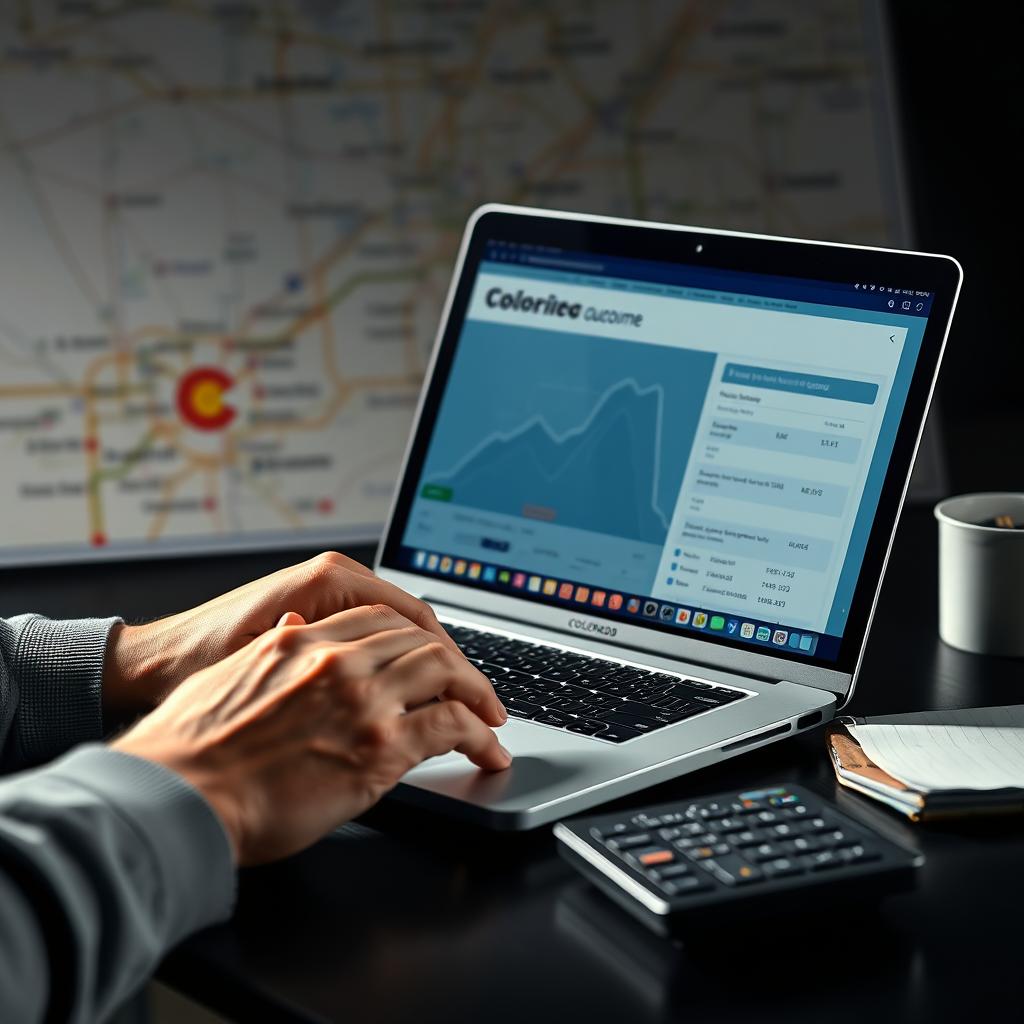 Person getting an online quote for car shipping Person getting an online quote for car shipping