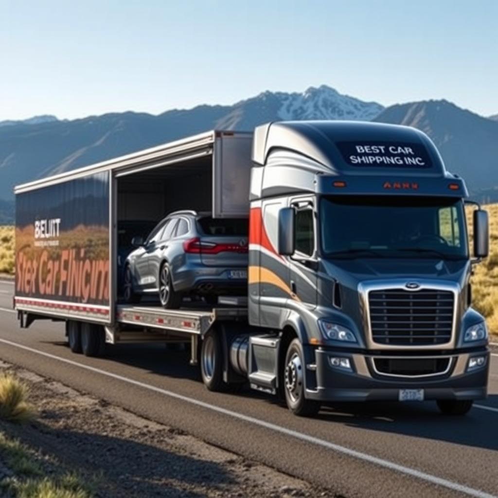 Professional Best Car Shipping Inc transport truck in Colorado Professional Best Car Shipping Inc transport truck in Colorado