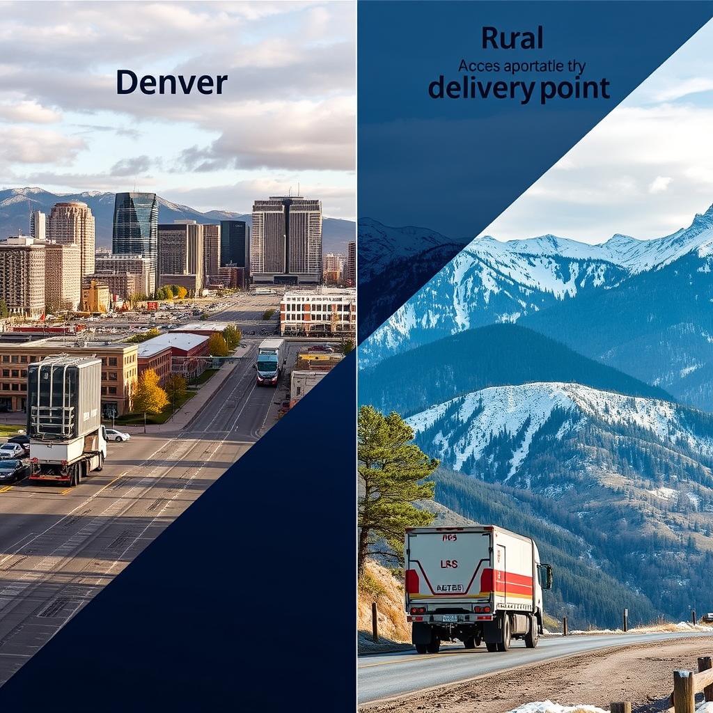 Rural vs urban delivery locations in Colorado Rural vs urban delivery locations in Colorado