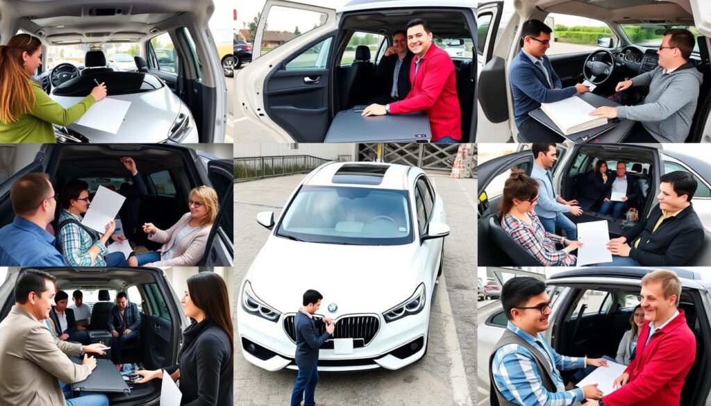 Satisfied customers with their vehicles after Nevada car shipping Satisfied customers with their vehicles after Nevada car shipping