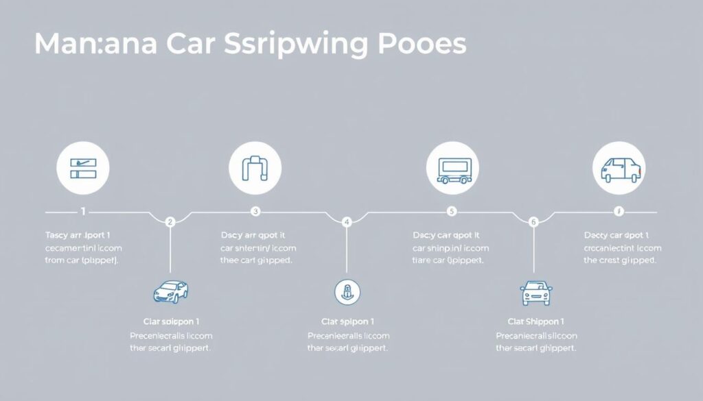 Step-by-step Montana car shipping process illustrated with numbered steps Step-by-step Montana car shipping process illustrated with numbered steps