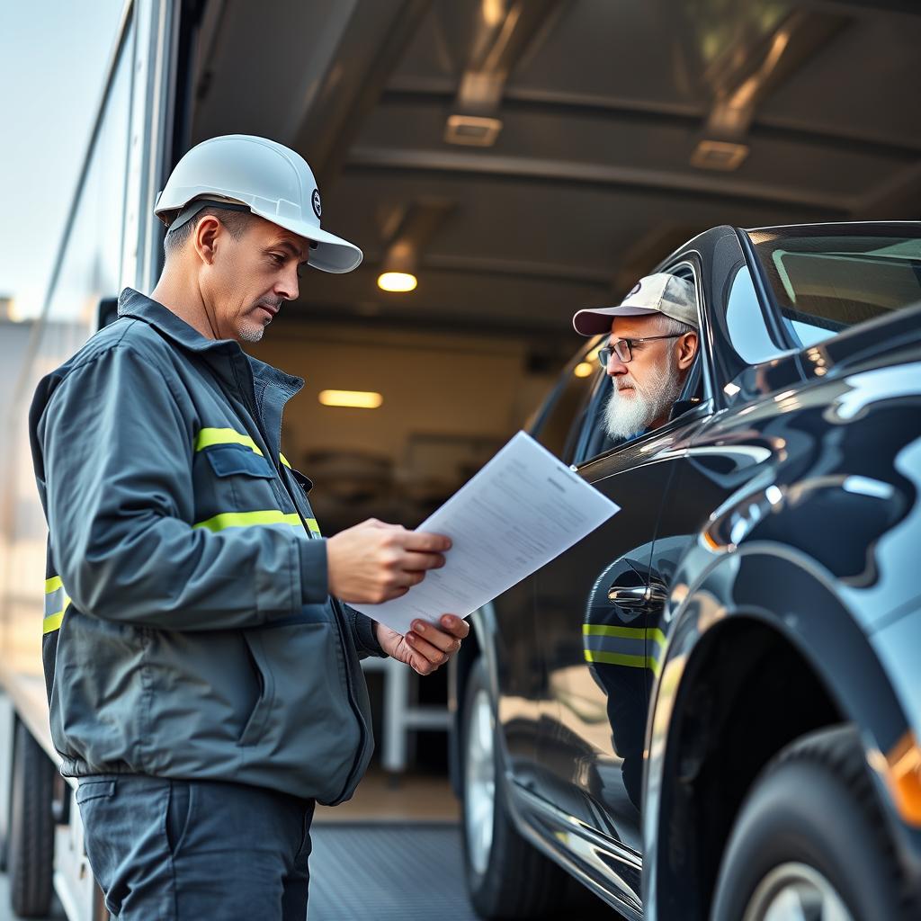 Vehicle inspection before transport Vehicle inspection before transport