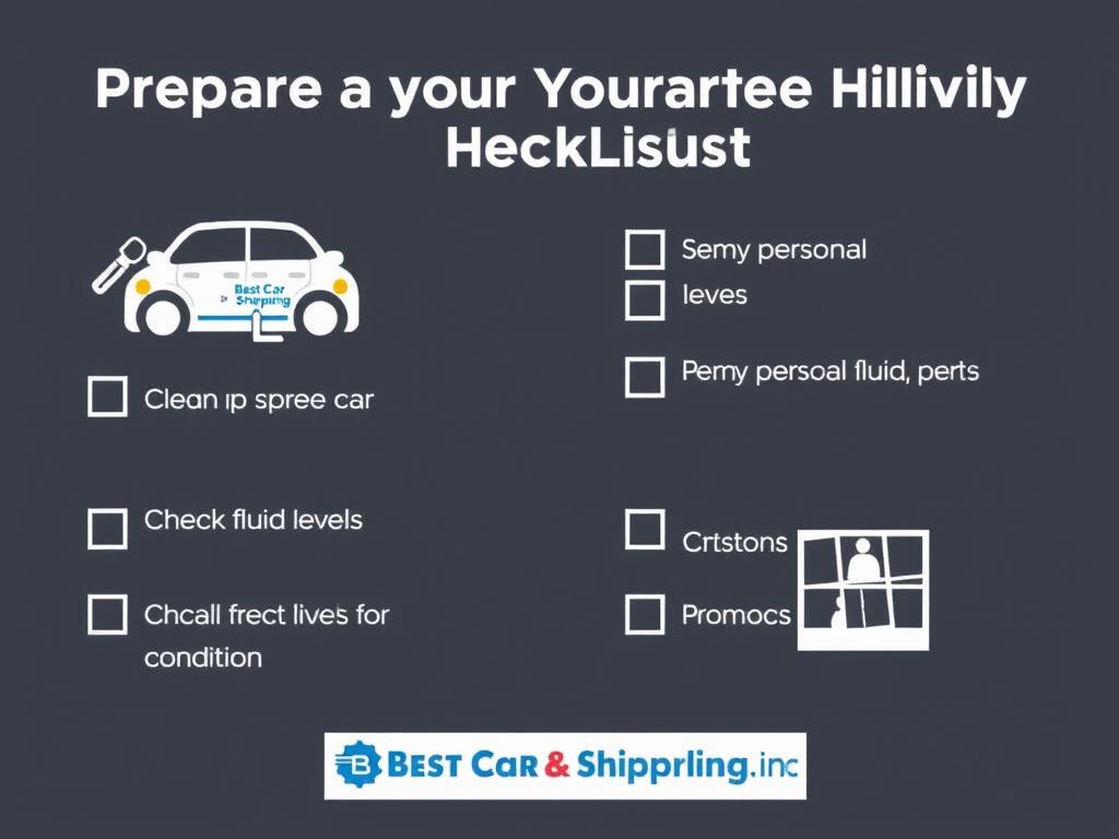 Vehicle preparation checklist for car shipping
