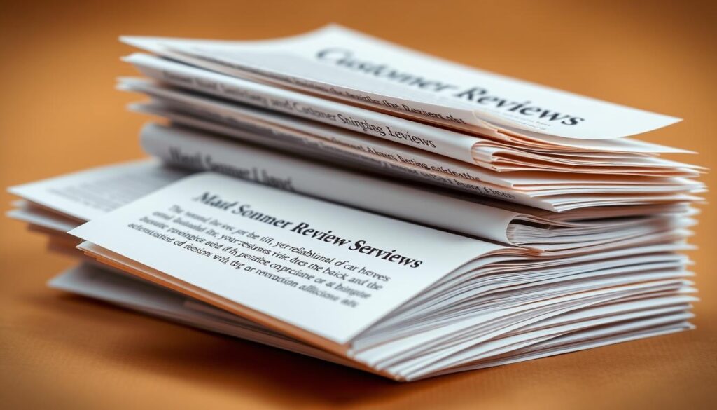 A collection of neatly stacked customer reviews, their pages rustling with authenticity. The reviews are meticulously arranged, each one a testament to the reliable and professional car shipping services offered. The background is a warm, inviting tone, suggesting a sense of trust and credibility. Soft lighting casts a gentle glow, highlighting the thoughtful presentation of the reviews. The overall composition conveys a sense of transparency and accountability, inviting the viewer to delve into the testimonials and experience the quality of the car shipping services firsthand. A collection of neatly stacked customer reviews, their pages rustling with authenticity. The reviews are meticulously arranged, each one a testament to the reliable and professional car shipping services offered. The background is a warm, inviting tone, suggesting a sense of trust and credibility. Soft lighting casts a gentle glow, highlighting the thoughtful presentation of the reviews. The overall composition conveys a sense of transparency and accountability, inviting the viewer to delve into the testimonials and experience the quality of the car shipping services firsthand.
