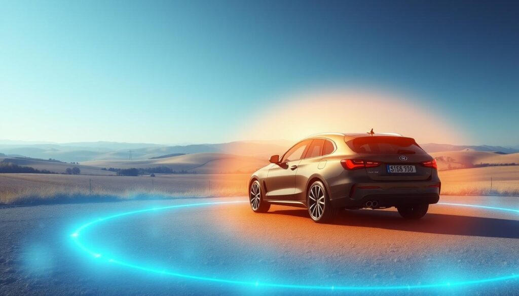 A serene landscape with a car parked in the foreground, surrounded by a protective shield of energy that emanates a calming, blue-hued glow. The car is bathed in a warm, golden light, symbolizing the security and peace of mind it provides. In the background, a picturesque countryside scene with rolling hills and a clear sky, conveying a sense of tranquility and reassurance. The entire image is captured through a wide-angle lens, creating a sense of depth and emphasizing the enveloping coverage and protection. A serene landscape with a car parked in the foreground, surrounded by a protective shield of energy that emanates a calming, blue-hued glow. The car is bathed in a warm, golden light, symbolizing the security and peace of mind it provides. In the background, a picturesque countryside scene with rolling hills and a clear sky, conveying a sense of tranquility and reassurance. The entire image is captured through a wide-angle lens, creating a sense of depth and emphasizing the enveloping coverage and protection.