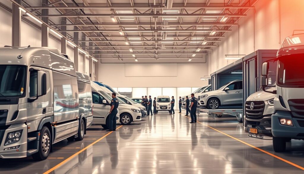 A sleek and modern auto transport service center, situated in the heart of University Place. In the foreground, a fleet of well-maintained, specialized transport vehicles stand ready to safely deliver cars to their destination. The middle ground showcases a team of experienced, uniformed professionals tending to the loading and unloading of vehicles with care and efficiency. The background features a clean, state-of-the-art facility with a bright, welcoming aesthetic, conveying a sense of trust and reliability. Warm, directional lighting illuminates the scene, highlighting the attention to detail and commitment to customer satisfaction. A sleek and modern auto transport service center, situated in the heart of University Place. In the foreground, a fleet of well-maintained, specialized transport vehicles stand ready to safely deliver cars to their destination. The middle ground showcases a team of experienced, uniformed professionals tending to the loading and unloading of vehicles with care and efficiency. The background features a clean, state-of-the-art facility with a bright, welcoming aesthetic, conveying a sense of trust and reliability. Warm, directional lighting illuminates the scene, highlighting the attention to detail and commitment to customer satisfaction.