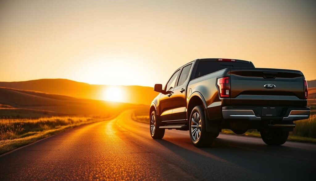 A sleek, modern pickup truck prominently displayed, its glossy exterior gleaming under the warm, golden light of a sunset. The vehicle is positioned in the foreground, capturing the viewer's attention. In the middle ground, a well-maintained, paved road leads the eye towards a backdrop of lush, rolling hills and a cloudless sky, creating a sense of tranquility and open space. The lighting is soft and evocative, casting long shadows and highlighting the truck's sculpted lines and curves. The overall composition conveys a sense of reliability, speed, and convenience, perfectly aligning with the section title "Trusted Spokane Valley auto transport, built for speed, safety, and convenience". A sleek, modern pickup truck prominently displayed, its glossy exterior gleaming under the warm, golden light of a sunset. The vehicle is positioned in the foreground, capturing the viewer's attention. In the middle ground, a well-maintained, paved road leads the eye towards a backdrop of lush, rolling hills and a cloudless sky, creating a sense of tranquility and open space. The lighting is soft and evocative, casting long shadows and highlighting the truck's sculpted lines and curves. The overall composition conveys a sense of reliability, speed, and convenience, perfectly aligning with the section title "Trusted Spokane Valley auto transport, built for speed, safety, and convenience".