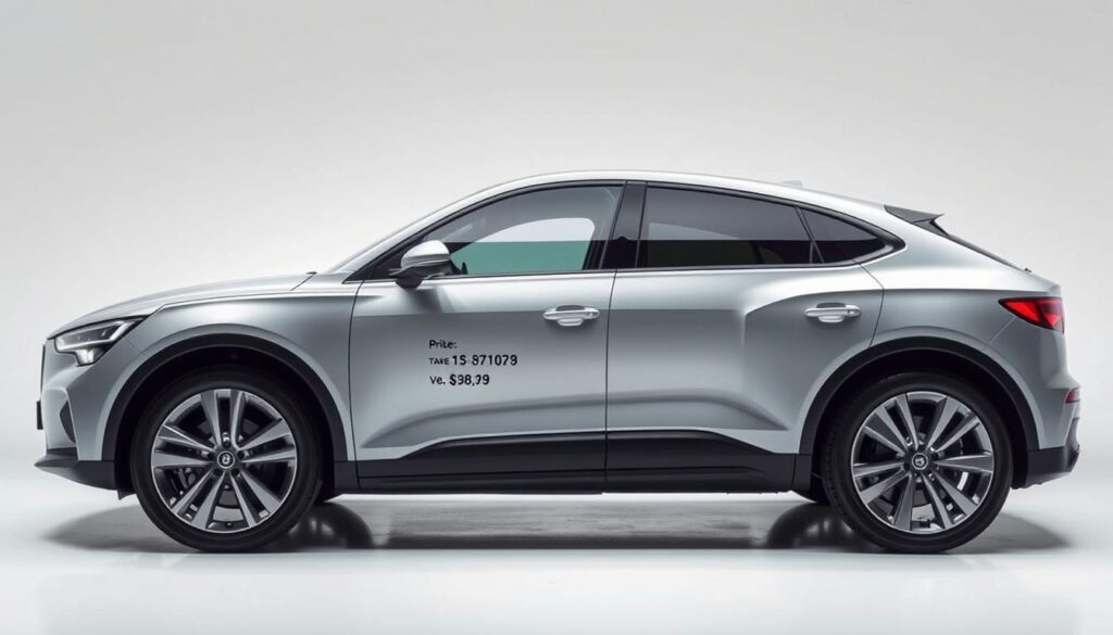 A sleek, modern vehicle showcasing its pricing details prominently on the side panel. The car is positioned in a well-lit, minimalist studio setting, with a clean, white background emphasizing the transparency of the pricing information. Soft, diffused lighting creates subtle shadows, highlighting the contours and design elements of the car. The image conveys a sense of trust, reliability, and attention to customer-centric values, reflecting the key focus of the article section on "Price Transparency, Coverage, and Reviews" for the Albany car transport service. A sleek, modern vehicle showcasing its pricing details prominently on the side panel. The car is positioned in a well-lit, minimalist studio setting, with a clean, white background emphasizing the transparency of the pricing information. Soft, diffused lighting creates subtle shadows, highlighting the contours and design elements of the car. The image conveys a sense of trust, reliability, and attention to customer-centric values, reflecting the key focus of the article section on "Price Transparency, Coverage, and Reviews" for the Albany car transport service.