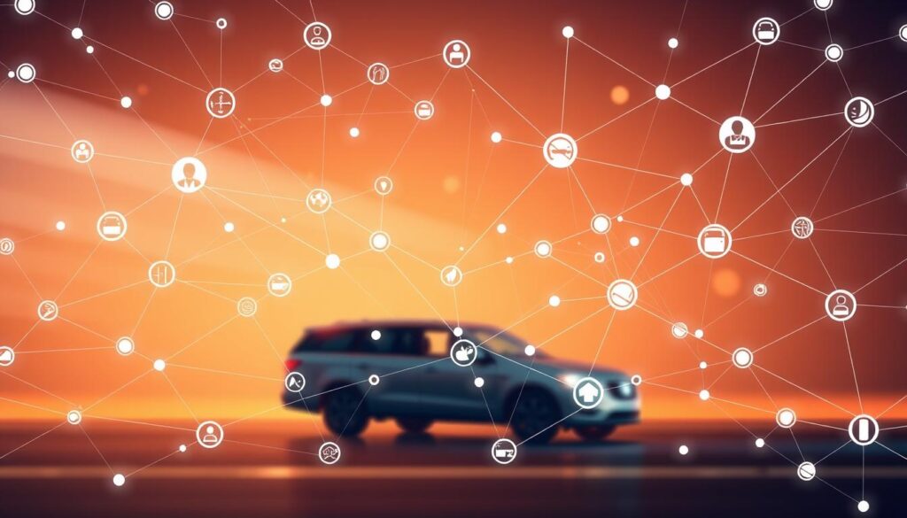 A striking network of interconnected nodes and lines, representing the diverse range of services and expertise at the heart of Oswego's premier auto transport company. The foreground features a clean, minimalist aesthetic with sleek icons and elegant typography, conveying a sense of professionalism and reliability. The middle ground showcases a dynamic flow of data, hinting at the seamless coordination and real-time tracking capabilities that set this service apart. In the background, a soft, warm gradient provides a soothing, yet vibrant backdrop, reflecting the company's commitment to customer satisfaction. Lit by a warm, diffuse lighting, the entire composition exudes a sense of trust, innovation, and a deep understanding of the unique needs of Oswego's auto transport customers. A striking network of interconnected nodes and lines, representing the diverse range of services and expertise at the heart of Oswego's premier auto transport company. The foreground features a clean, minimalist aesthetic with sleek icons and elegant typography, conveying a sense of professionalism and reliability. The middle ground showcases a dynamic flow of data, hinting at the seamless coordination and real-time tracking capabilities that set this service apart. In the background, a soft, warm gradient provides a soothing, yet vibrant backdrop, reflecting the company's commitment to customer satisfaction. Lit by a warm, diffuse lighting, the entire composition exudes a sense of trust, innovation, and a deep understanding of the unique needs of Oswego's auto transport customers.