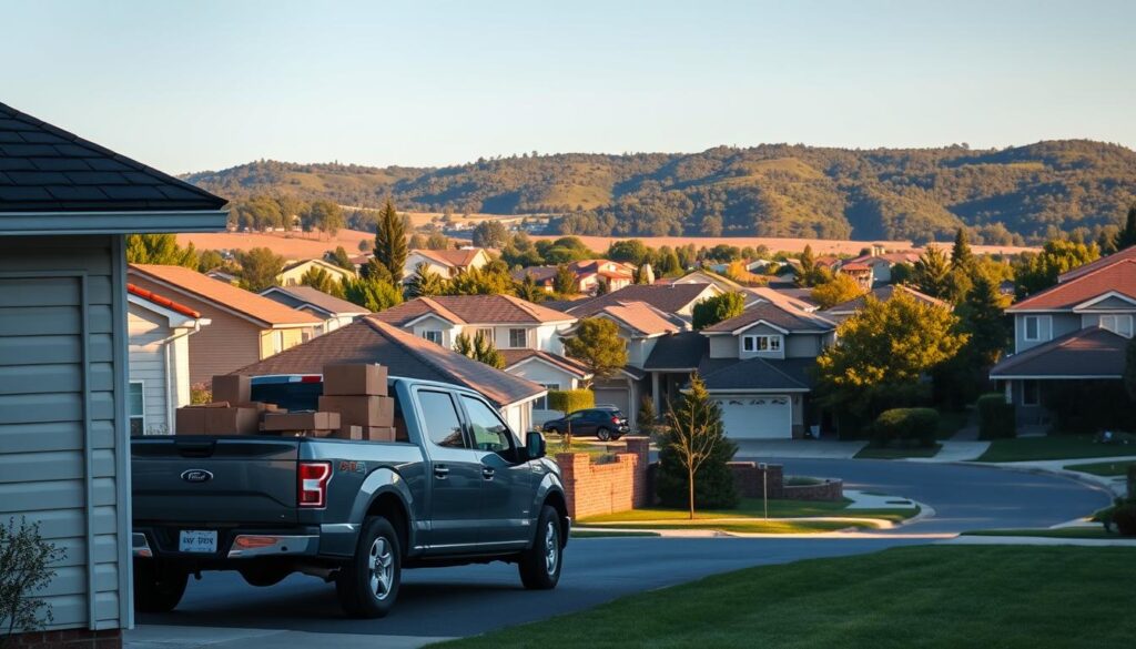 A well-lit, panoramic view of a suburban street in Valley Stream, with a pickup truck parked outside a residential home. The truck is loaded with boxes, ready for curbside delivery. In the middle ground, a neighborhood with a mix of single-story homes and two-story townhouses, their roofs catching the warm glow of the afternoon sun. In the background, rolling hills dotted with trees create a picturesque, valley-like landscape. The scene conveys a sense of efficient, door-to-door convenience for the local community, reflecting the reliability and accessibility of the car shipping and auto transport services. A well-lit, panoramic view of a suburban street in Valley Stream, with a pickup truck parked outside a residential home. The truck is loaded with boxes, ready for curbside delivery. In the middle ground, a neighborhood with a mix of single-story homes and two-story townhouses, their roofs catching the warm glow of the afternoon sun. In the background, rolling hills dotted with trees create a picturesque, valley-like landscape. The scene conveys a sense of efficient, door-to-door convenience for the local community, reflecting the reliability and accessibility of the car shipping and auto transport services.