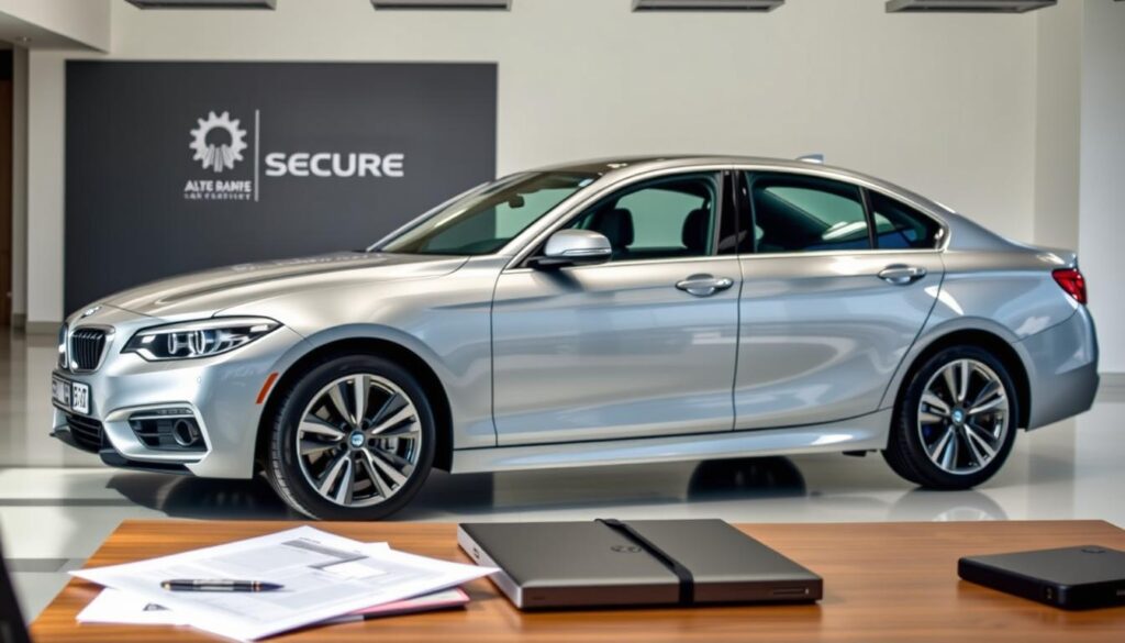 a sleek, modern sedan in a professional business setting, with a desktop computer and documents in the foreground, conveying a secure and efficient car shipping experience; the vehicle is depicted in a high-resolution, well-lit photograph, showcasing its premium features and design; the background is a clean, minimalist office environment with subtle branding elements, suggesting a trustworthy and reliable auto transport service in Pasco, WA. a sleek, modern sedan in a professional business setting, with a desktop computer and documents in the foreground, conveying a secure and efficient car shipping experience; the vehicle is depicted in a high-resolution, well-lit photograph, showcasing its premium features and design; the background is a clean, minimalist office environment with subtle branding elements, suggesting a trustworthy and reliable auto transport service in Pasco, WA.