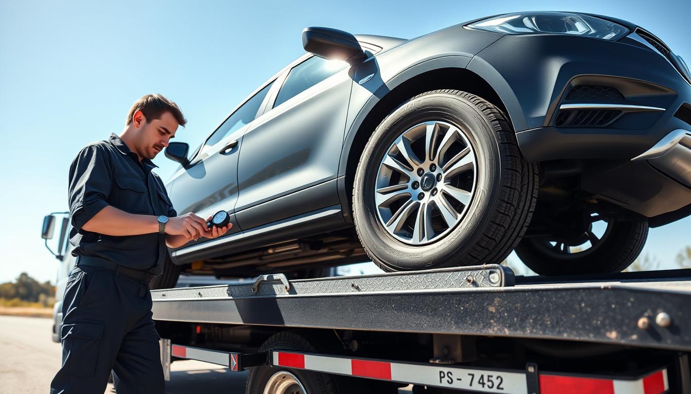 can you transport car with flat tires