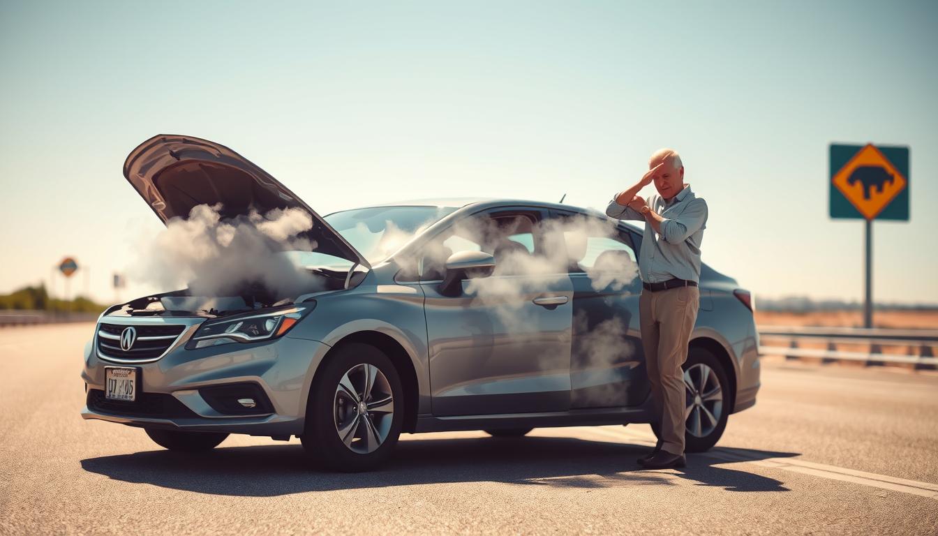 car overheating while driving highway USA