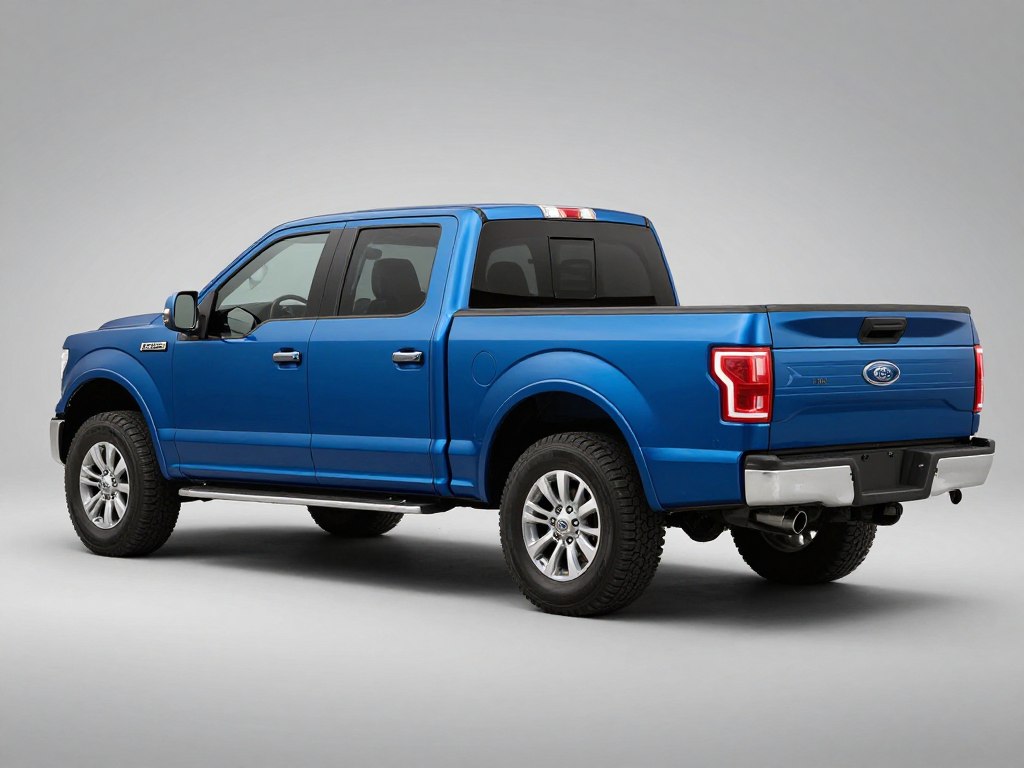 2021 Ford F-150 pickup truck prepared for shipping